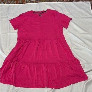 GAP Pink Ruffled Tiered Sundress Casual